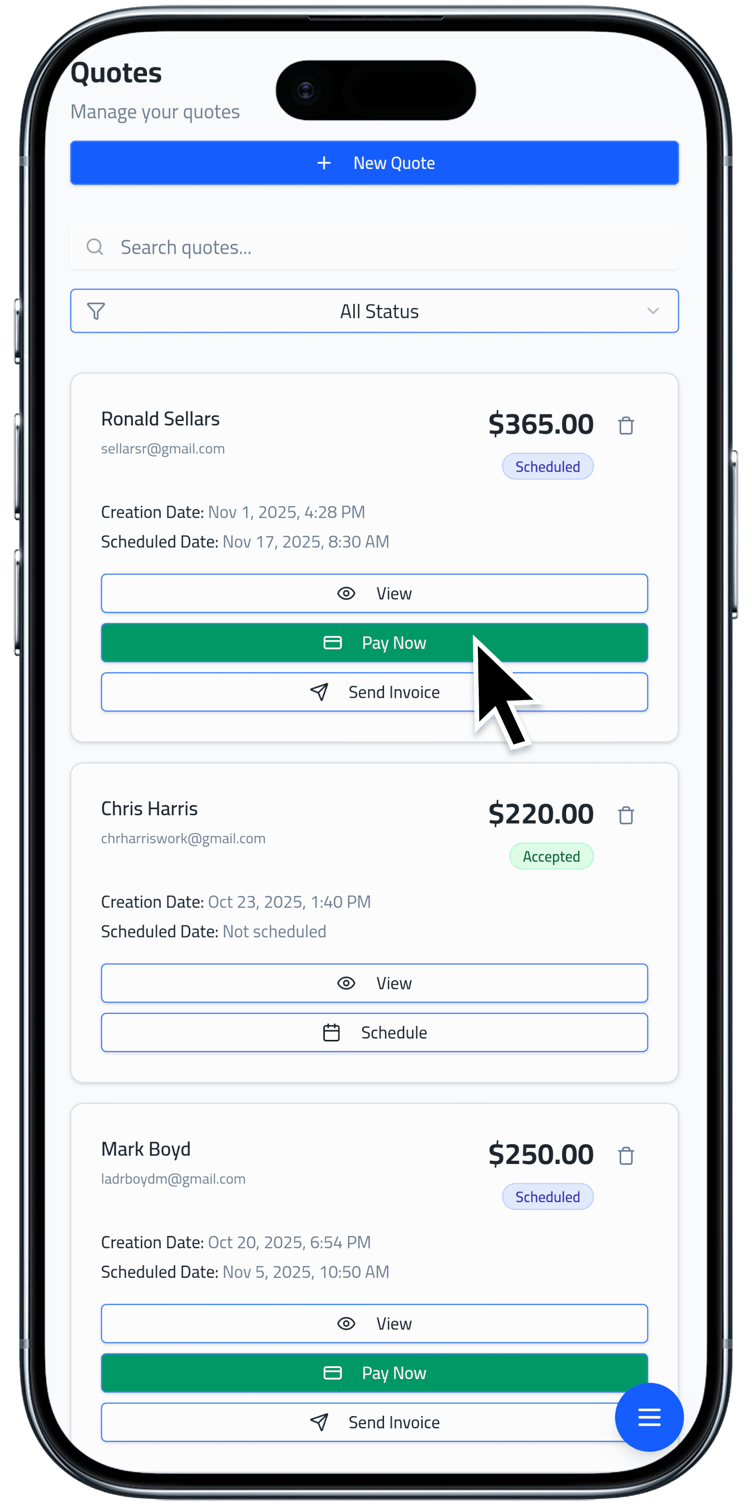 Product preview on mobile